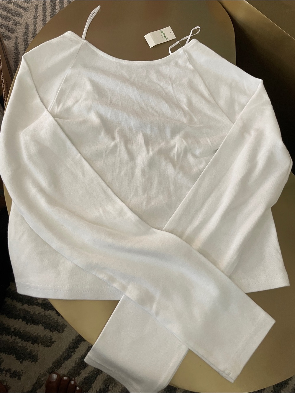 Aerie Women’s White Long Sleeve low back Top